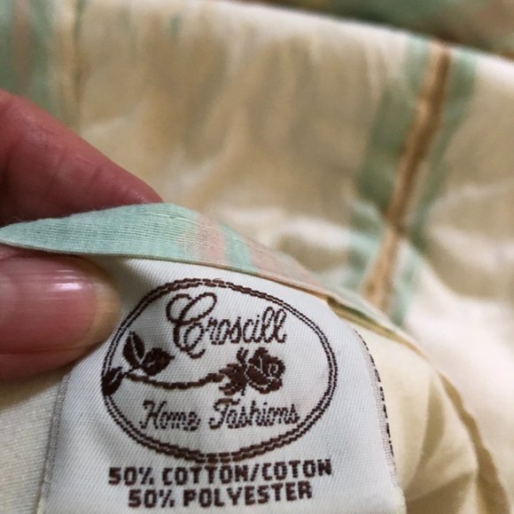 1 PAIR CROSCILL DRAPERY TIEBACKS BRUSH STROKES SOUTHWEST PASTEL PATTERN Cotton - Picture 8 of 8